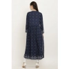 Women's Casual Rayon Full sleeve Kurti (Blue)