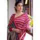 Women's Faux_Tussar_Silk Geometric_Print Saree With Unstitched Blouse 5.5Mtr (Light_Pink)