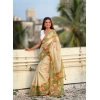 Women's Linen Printed Saree With Unstitched Blouse 5.5Mtr (Mahendi) Women's Linen Printed Saree With Unstitched Blouse 5.5Mtr (Mahendi)