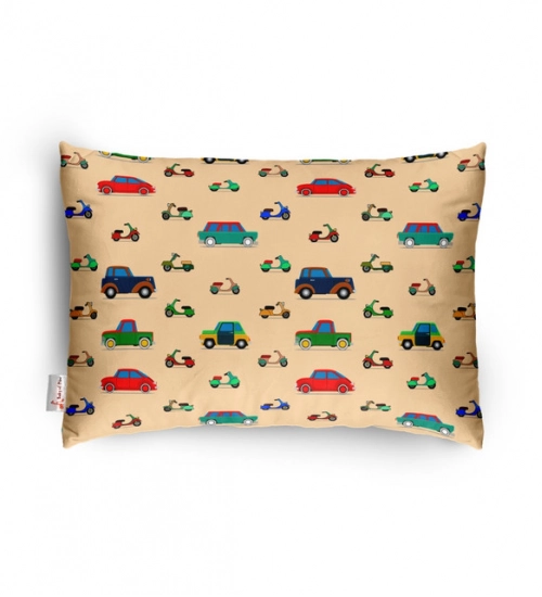Soft Plush Printed Baby Infant Pillow for Kids Age 1 To 5 Years (Beige)