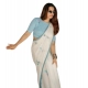 Women's Linen Printed Saree With Unstitched Blouse 5.5Mtr (White) Women's Linen Printed Saree With Unstitched Blouse 5.5Mtr (White)