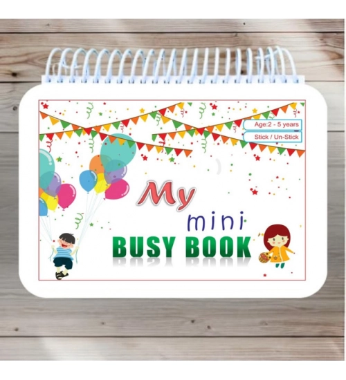 Mini Busy Book – Early Learning Activity Book for Kids (2–4 Years, Multicolor)