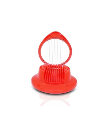 Pack of 4_Plastic Egg Slicer – Stainless Steel Wire Egg Cutter for Even Slices (Color: Assorted )