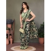 Women's Chiffon Printed Saree With Unstitched Blouse 5.5Mtr (Green) Women's Chiffon Printed Saree With Unstitched Blouse 5.5Mtr (Green)