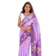 Women's Linen Printed Saree With Unstitched Blouse 5.5Mtr (Purple) Women's Linen Printed Saree With Unstitched Blouse 5.5Mtr (Purple)