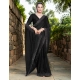 Women's Rangoli Diamond Weaving - Stone Work Saree With Unstitched Blouse 5.5Mtr (Black)