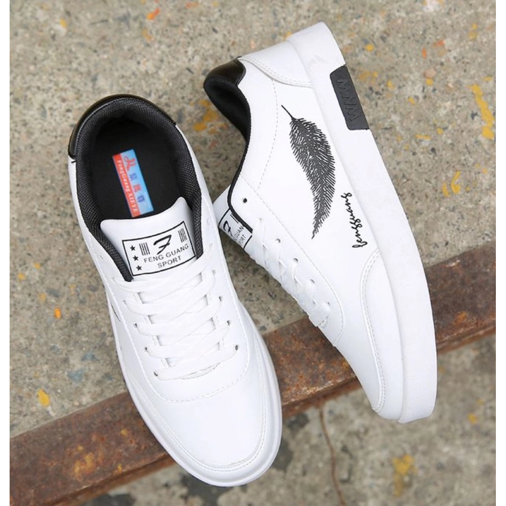 Men's Casual Synthetic Lace-ups Casual Shoes (White)