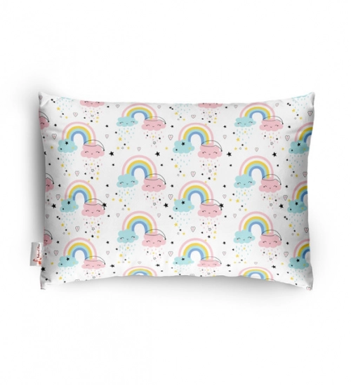 Soft Plush Printed Baby Infant Pillow for Kids Age 1 To 5 Years (White)