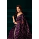 Women's Net Sequence Saree With Unstitched Blouse 5.5Mtr (Purple) Women's Net Sequence Saree With Unstitched Blouse 5.5Mtr (Purple)