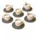 Cotton 6 Pcs Set Tea Coaster 6 Pcs Set (Gray)