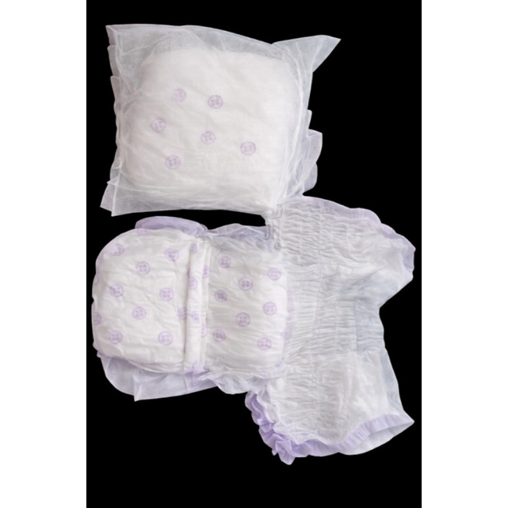 Pack of_10 Pcs Cotton Disposable Lady Period Pants Sanitary Napkin (White)
