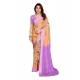 Women's Georgette Printed Saree With Unstitched Blouse 5.5Mtr (Orange)