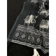 Women's Linen Cotton Printed Saree With Unstitched Blouse 5.5Mtr (Black)