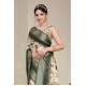 Women's Cotton Silk  Printed Saree With Unstitched Blouse 5.5Mtr (Green)