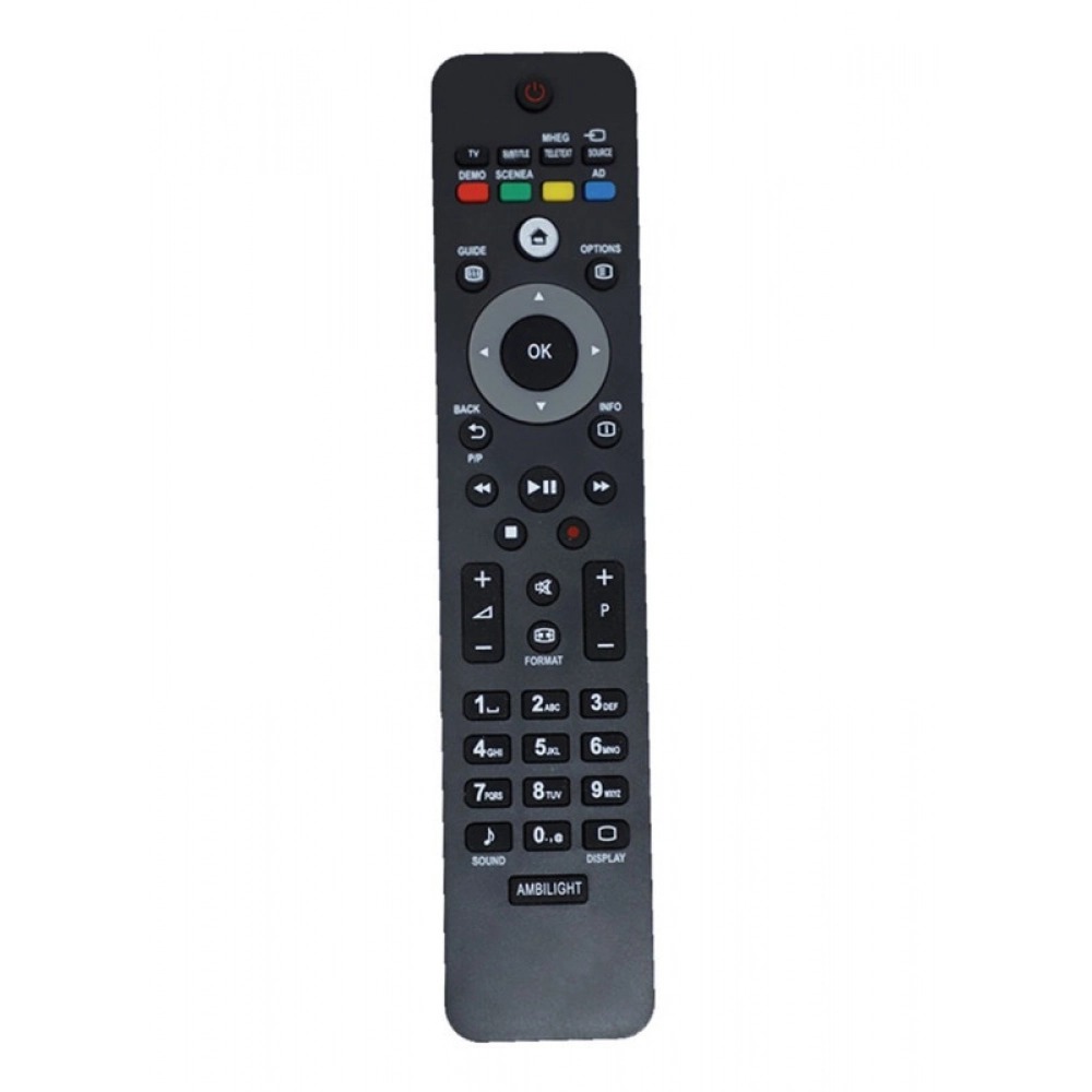 Ecomoye LCD/LED Remote No. URC126, Compatible/Replacement for Philips LCD/LED TV Remote Control, Black (Exactly Same Remote will Only Work)