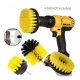 Pack Of 4 Plastic Solid Power Drill Scrub Brush Cleaning Set (Yellow-Black) Pack Of 4 Plastic Solid Power Drill Scrub Brush Cleaning Set (Yellow-Black)