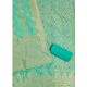 Women's Banarasi Silk Printed Unstitched Salwar Suit Material With Dupatta (sea green, 3Mtrs)