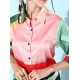 Women's Satin Colour Block Long Sleeves Co-Ord Set (Multicolor) Women's Satin Colour Block Long Sleeves Co-Ord Set (Multicolor)