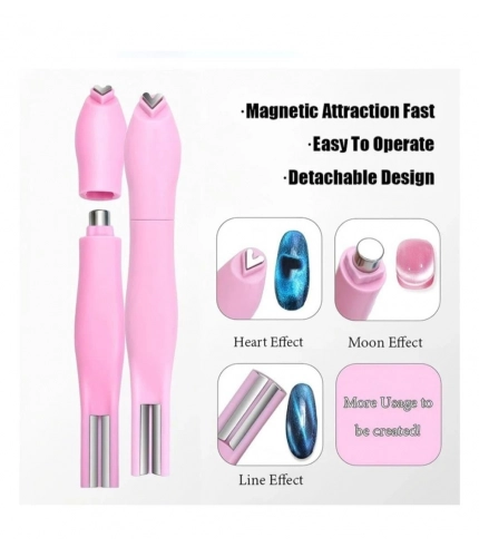 Plastic Solid Magnetic Nail Art Pen Set (Multicolor)