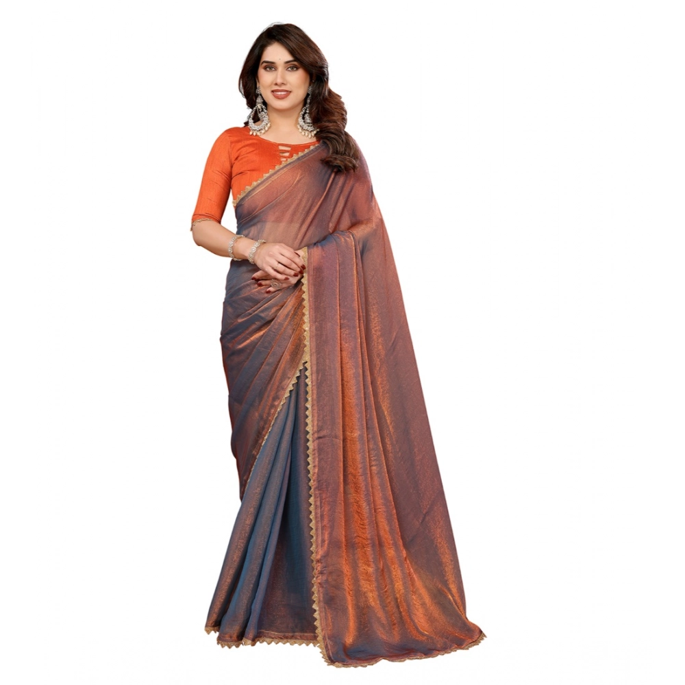 Women's Georgette Printed Saree With Unstitched Blouse 5.5Mtr (Orange) Women's Georgette Printed Saree With Unstitched Blouse 5.5Mtr (Orange)