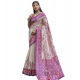 Women's Faux_Tussar Floral Jal With Patola Print Saree With Unstitched Blouse 5.5Mtr (Lavender) Women's Faux_Tussar Floral Jal With Patola Print Saree With Unstitched Blouse 5.5Mtr (Lavender)