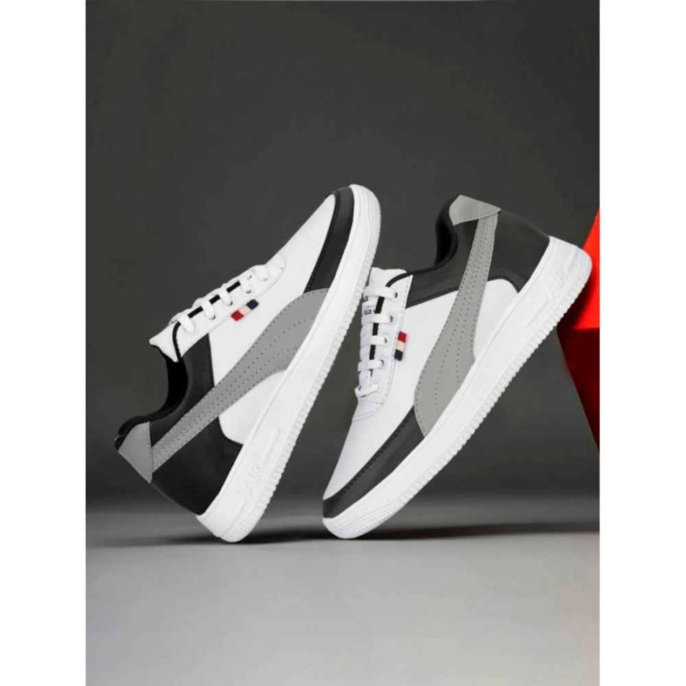 Men's Casual Synthetic Lace-ups Casual Shoes (White)