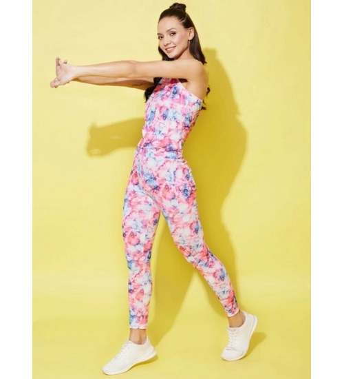 Women's Polyester Lycra Printed Sleeveless Active Wear (Multicolor) Women's Polyester Lycra Printed Sleeveless Active Wear (Multicolor)