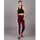 Women's Polyester Solid Ankle length High Waisted Tights (Maroon) Women's Polyester Solid Ankle length High Waisted Tights (Maroon)