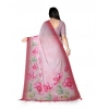 Women's Georgette Floral Printed Saree With Unstitched Blouse 5.5Mtr (Rose Pink)