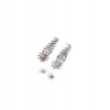 Women's Brass Silver Plated Necklace set (Pink)
