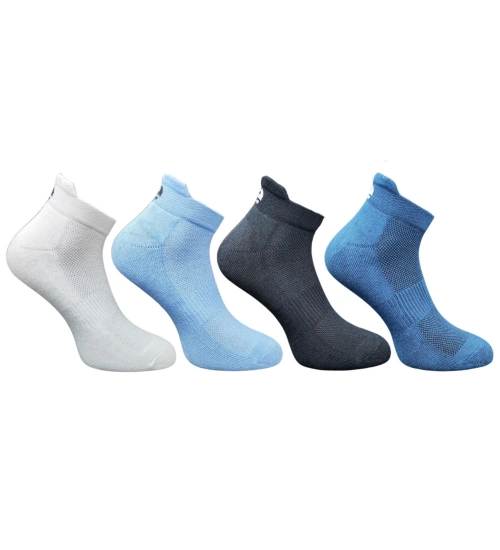 4_Pair Set Unisex Casual Cotton Printed Ankle Length Socks (Multicolor)