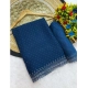 Women's Georgette Stone Work Saree With Unstitched Blouse 5.5Mtr (Light Green)
