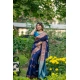 Women's Katan_Silk Zari_Weaving Saree With Unstitched Blouse 5.5Mtr (Navy_Blue)