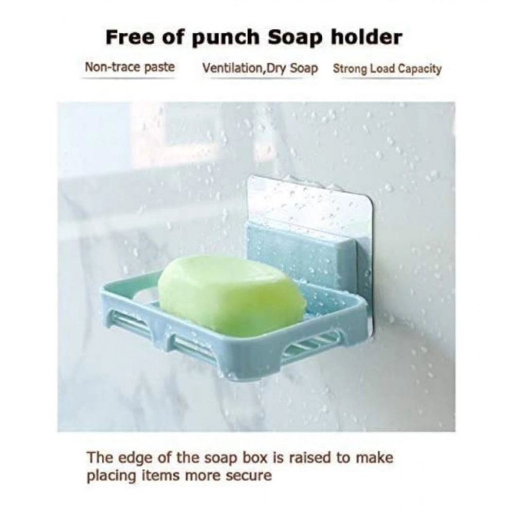 Pack of 5_Magic Sticker Soap Holder – Wall-Mount Soap Organizers (Color: Assorted )