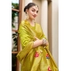 Women's Silk Blend Paithani Weaving Saree With Unstitched Blouse 5.5Mtr (Lime Green)