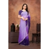 Women's Chiffon Embroidred Saree With Unstitched Blouse 5.5Mtr (Purple) Women's Chiffon Embroidred Saree With Unstitched Blouse 5.5Mtr (Purple)