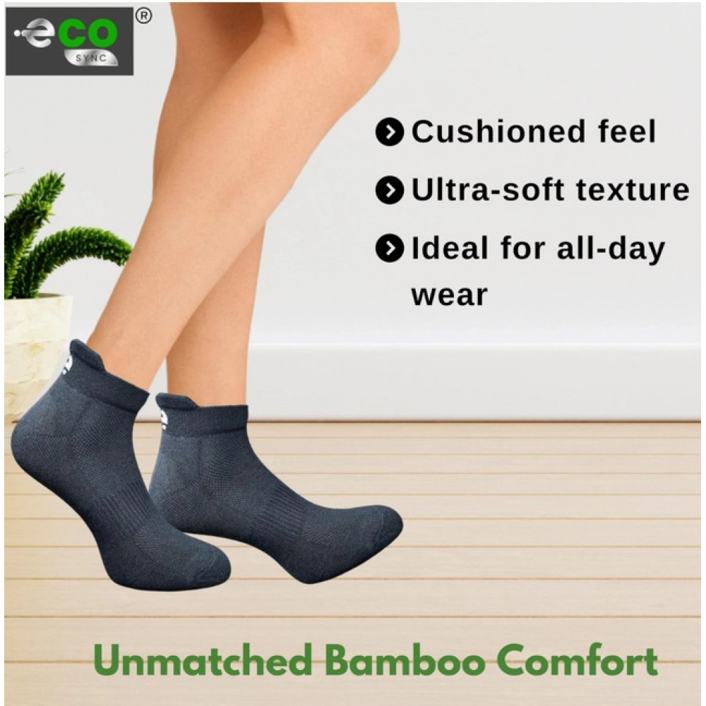 4_Pair Set Unisex Casual Cotton Printed Ankle Length Socks (Multicolor)