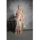 Women's Cotton Printed Saree With Unstitched Blouse 5.5 Mtr (Cream)