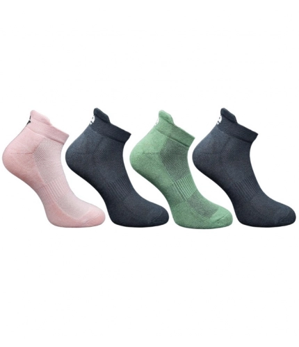 4_Pair Set Unisex Casual Cotton Printed Ankle Length Socks (Multicolor)
