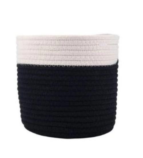 Cotton Flower Pot (White Black)