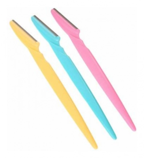 Pack of 3_Facial Razor Set Eyebrow and Face Shaving Trimmer (Color: Assorted )