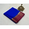 Women's Crepe Chit Pallu Solid Saree With Unstitched Blouse 5.5Mtr (Navy Blue) Women's Crepe Chit Pallu Solid Saree With Unstitched Blouse 5.5Mtr (Navy Blue)