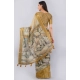 Women's Polyester Printed Ready To Wear Saree With Unstitched Blouse 5.5 Mtr (Gold)