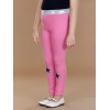 Girl's Cotton Lycra Star Print Elasticated Leggings (Pink) Girl's Cotton Lycra Star Print Elasticated Leggings (Pink)