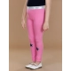 Girl's Cotton Lycra Star Print Elasticated Leggings (Pink) Girl's Cotton Lycra Star Print Elasticated Leggings (Pink)