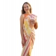 Women's Linen Printed Saree With Unstitched Blouse 5.5Mtr (Yellow) Women's Linen Printed Saree With Unstitched Blouse 5.5Mtr (Yellow)
