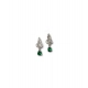 Women's Brass Silver Plated Necklace set (Green) Women's Brass Silver Plated Necklace set (Green)