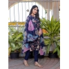 Women's Cotton Blend Printed Kurti With Pant Dupatta Set (NavyBlue) Women's Cotton Blend Printed Kurti With Pant Dupatta Set (NavyBlue)