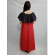 Women's Casual Crepe Cape Sleeve Dress (Black)
