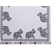 Women's Linen Cotton Printed Saree With Unstitched Blouse 5.5Mtr (White)